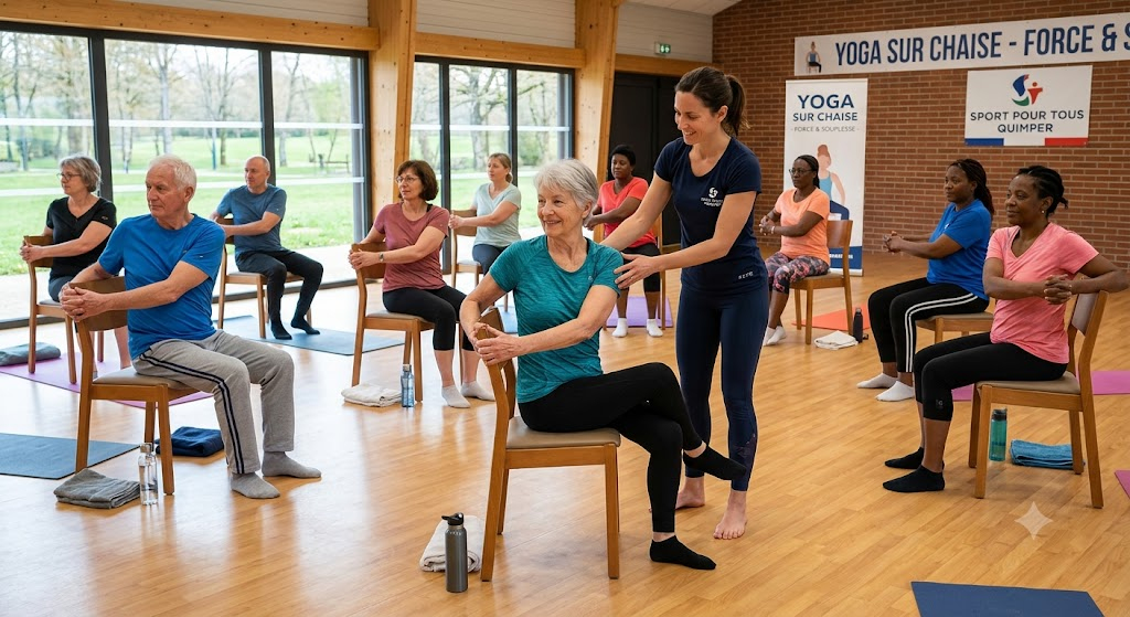 yoga sur chaise