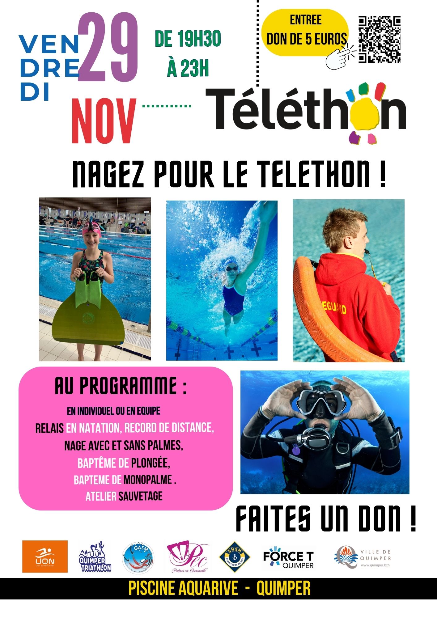 Nage pour le Téléthon